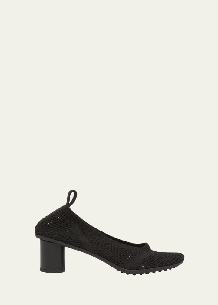 Atomic Knit Cylinder-Heel Pumps