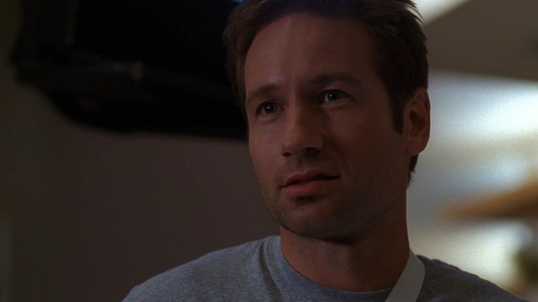 David Duchovny's Fox Mulder looks like he's in love on The X-Files