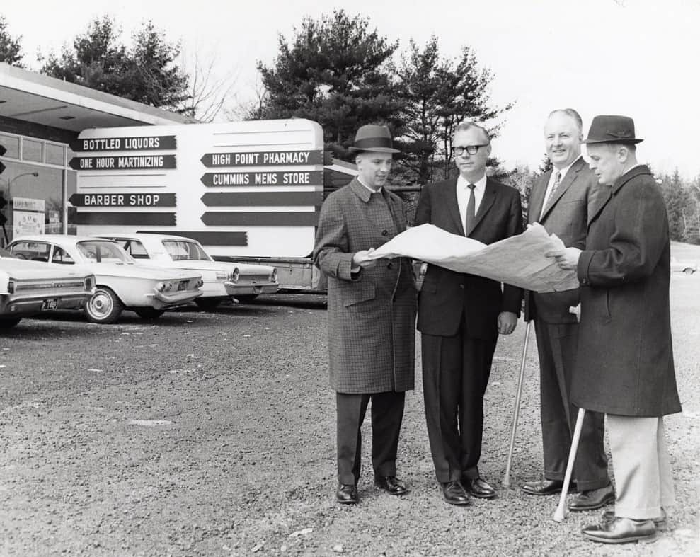 Mayor John F. Collins with three unidentified men by Boston City Archives