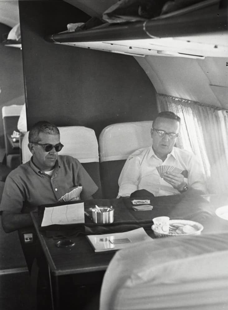 Two unidentified men playing cards by Boston City Archives