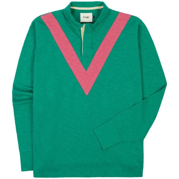 Drake's Chevron Flamé Rugby Shirt