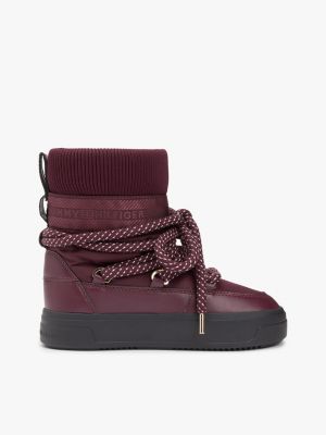 Water-Repellent Lace-Up Snow Boot