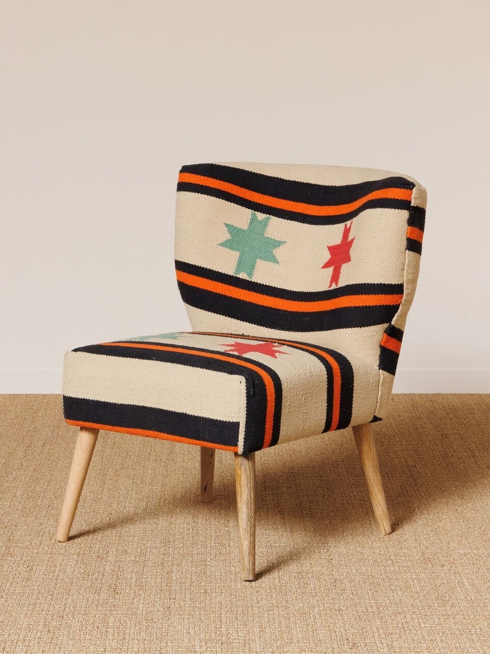 Chehoma, Cruz Multicolored Wooden Armchair Chehoma