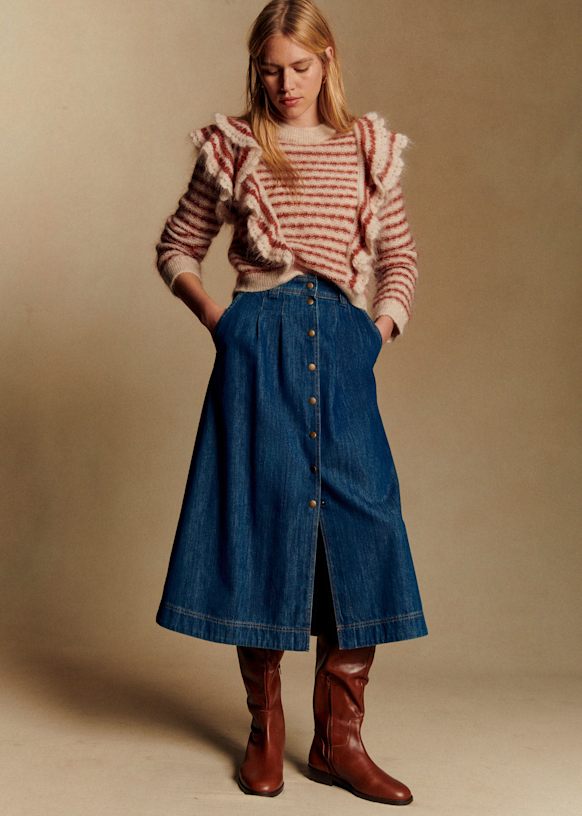 Clarine Skirt - Denim - Organic Cotton - Organic Textile - S&eacute;zane