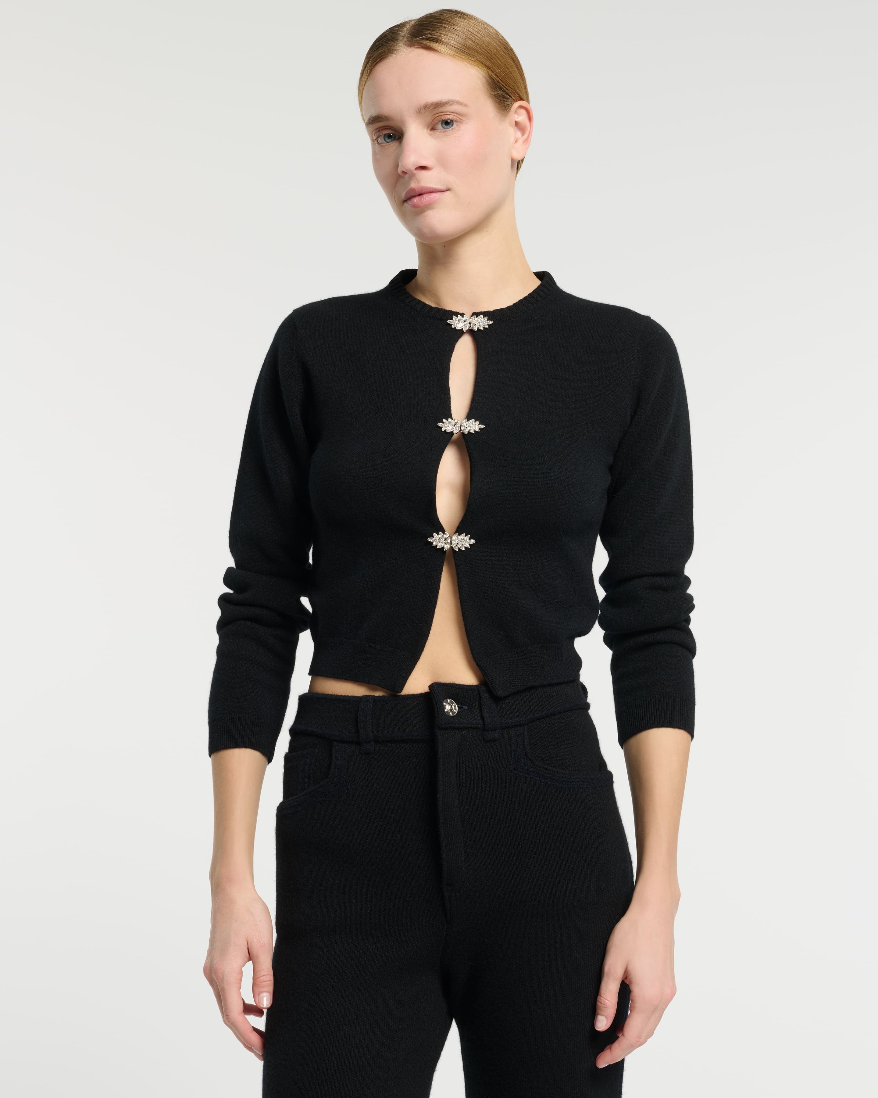 Barrie, Cashmere Cardigan With Jewelled Details