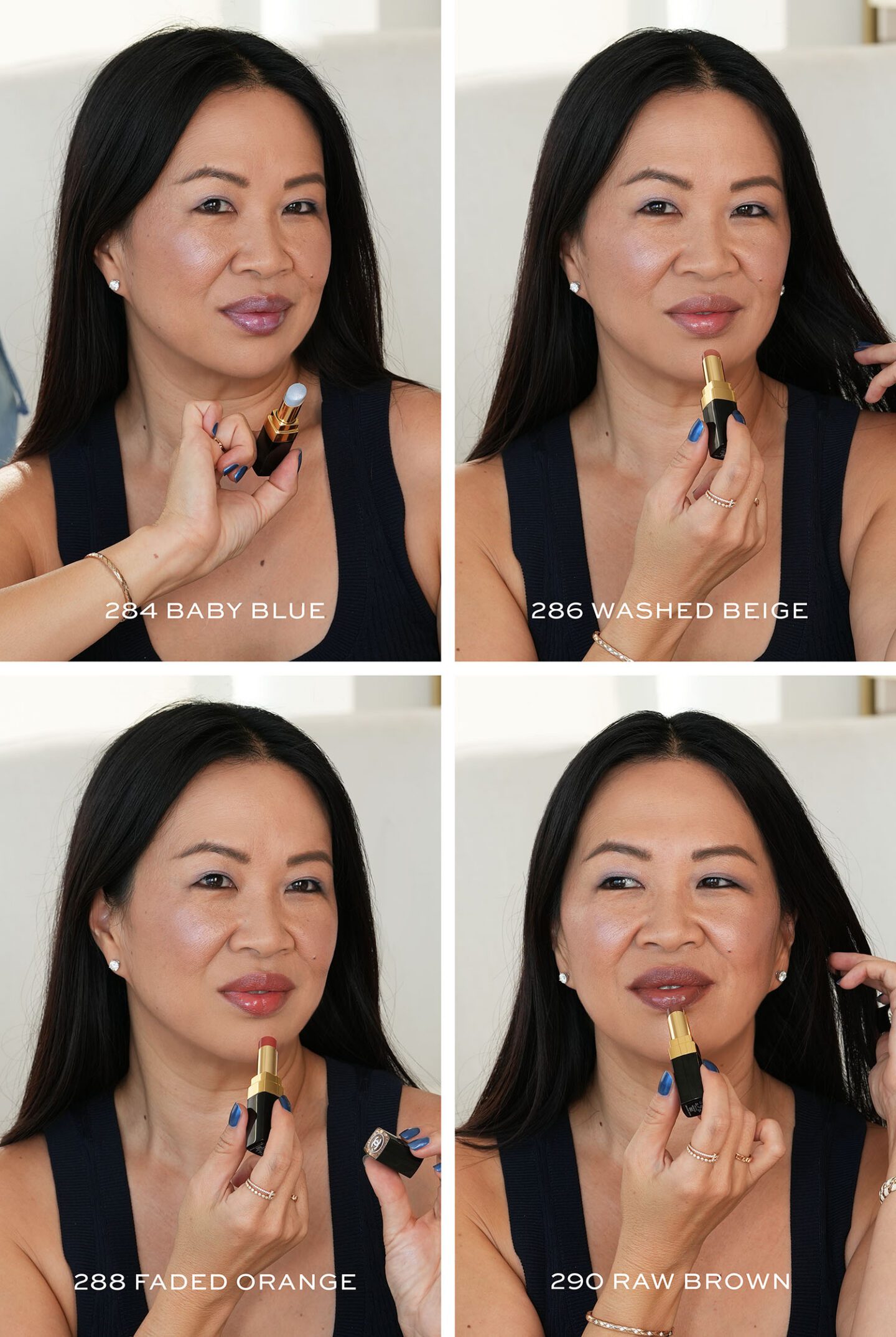 Chanel Rouge Coco Flash swatches Denim Makeup Collection