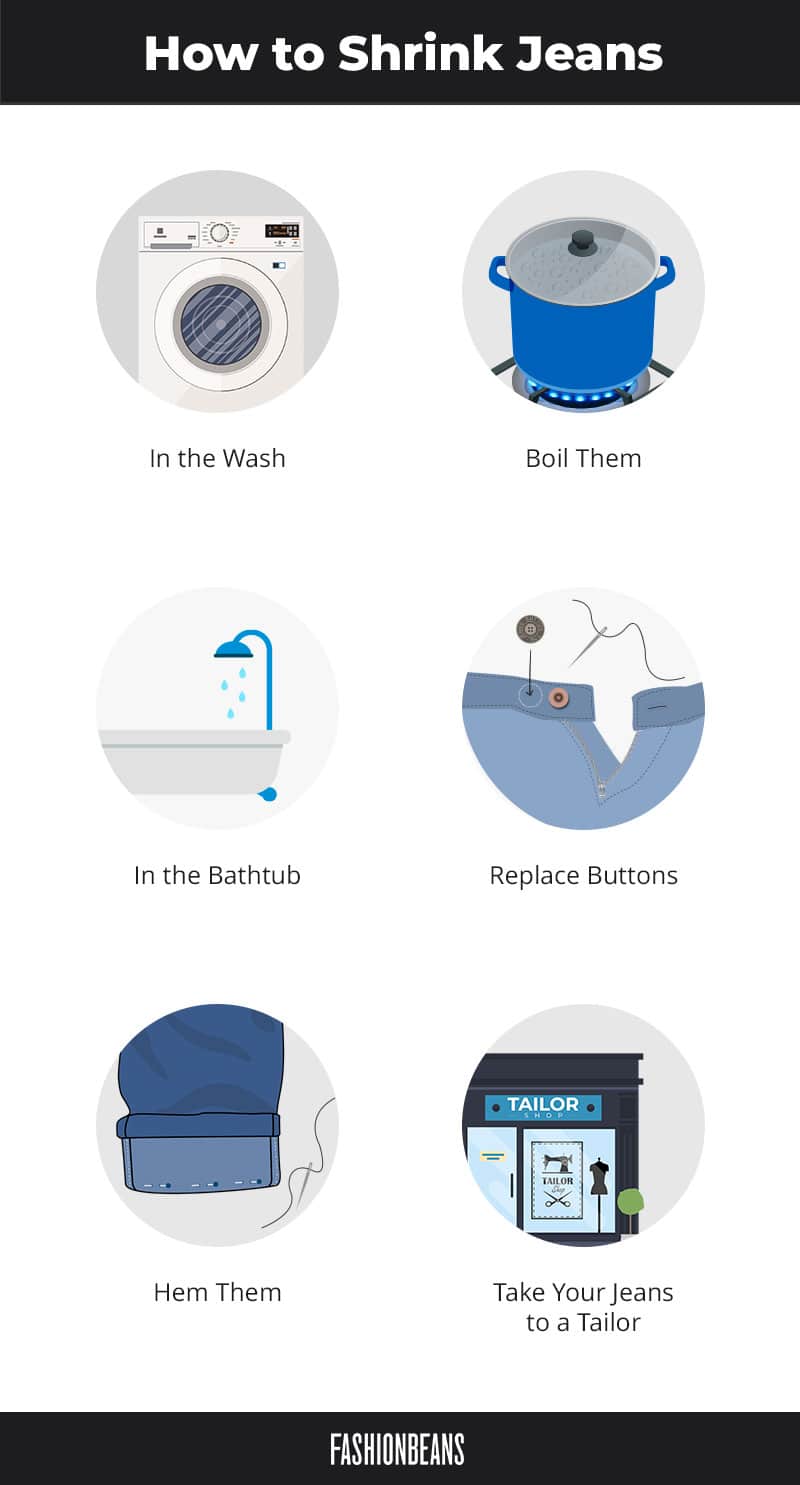 how to shrink jeans